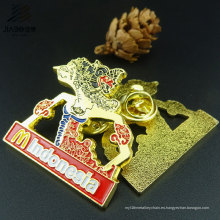 Insignia de encargo del regalo de la promoción insignia del Pin de la solapa del metal del Pin del esmalte del oro